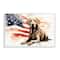 Stupell Industries Patriotic Dog with Flag Framed Giclee Art